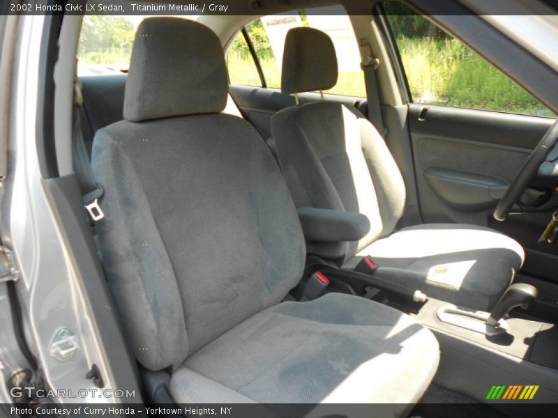 Titanium Metallic / Gray 2002 Honda Civic LX Sedan