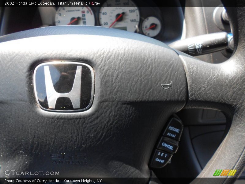Titanium Metallic / Gray 2002 Honda Civic LX Sedan