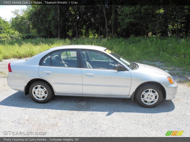 Titanium Metallic / Gray 2002 Honda Civic LX Sedan