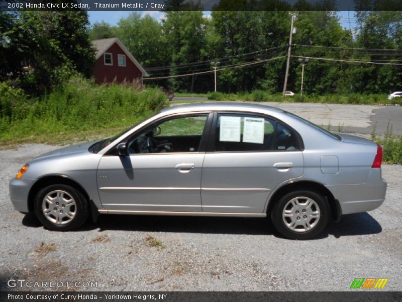 Titanium Metallic / Gray 2002 Honda Civic LX Sedan