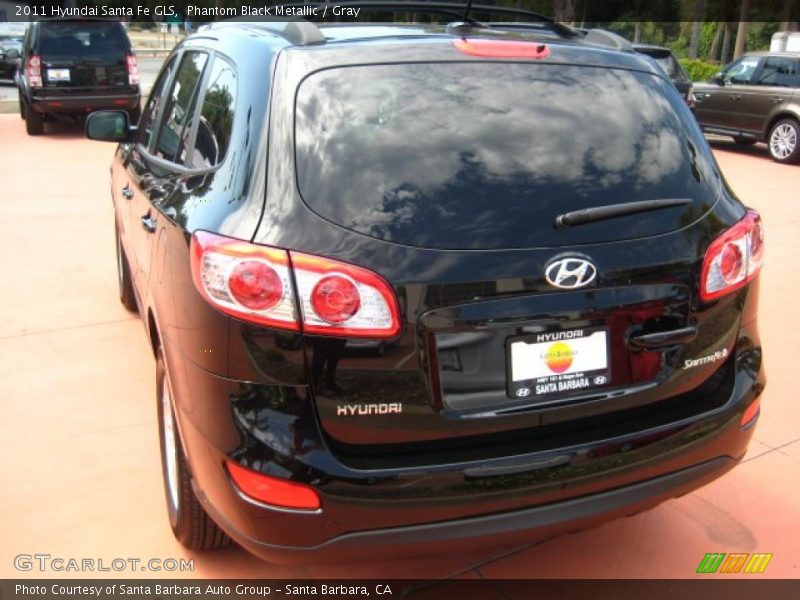Phantom Black Metallic / Gray 2011 Hyundai Santa Fe GLS