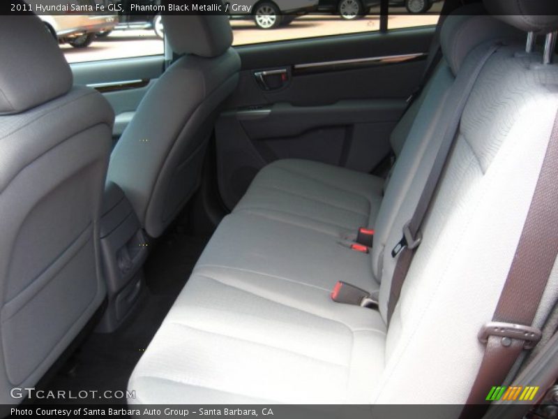 Phantom Black Metallic / Gray 2011 Hyundai Santa Fe GLS