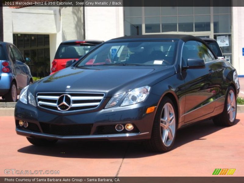 Steel Grey Metallic / Black 2011 Mercedes-Benz E 350 Cabriolet