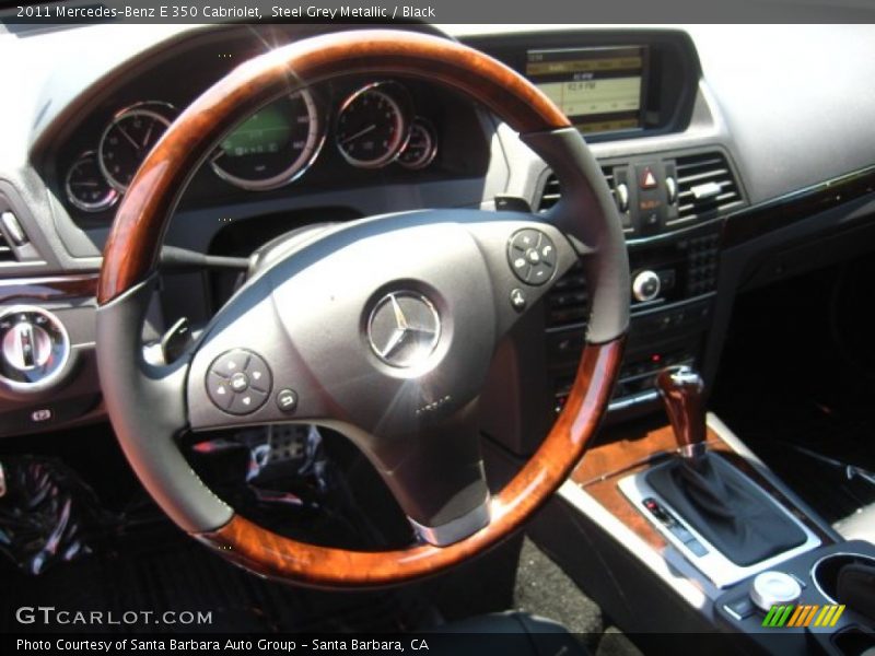 Steel Grey Metallic / Black 2011 Mercedes-Benz E 350 Cabriolet