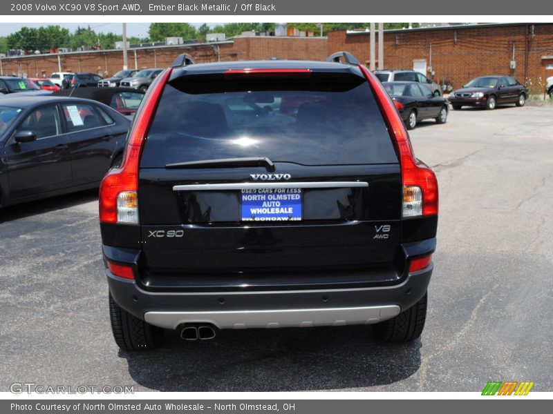 Ember Black Metallic / Off Black 2008 Volvo XC90 V8 Sport AWD