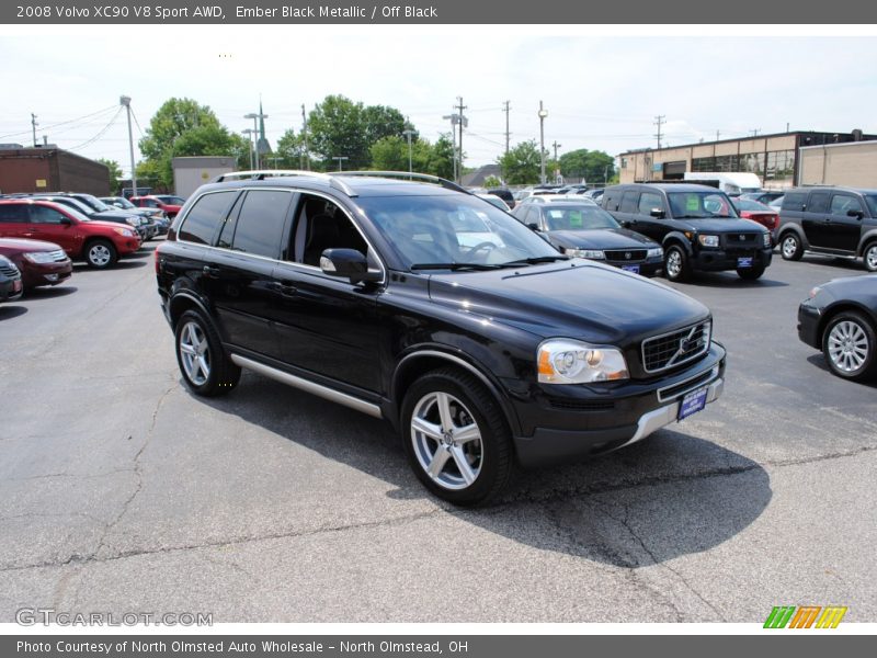 Ember Black Metallic / Off Black 2008 Volvo XC90 V8 Sport AWD