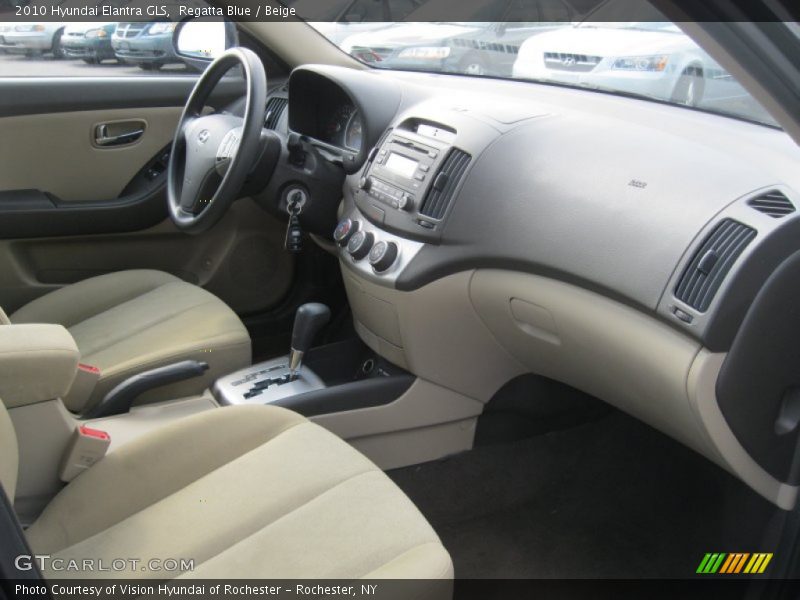 Regatta Blue / Beige 2010 Hyundai Elantra GLS