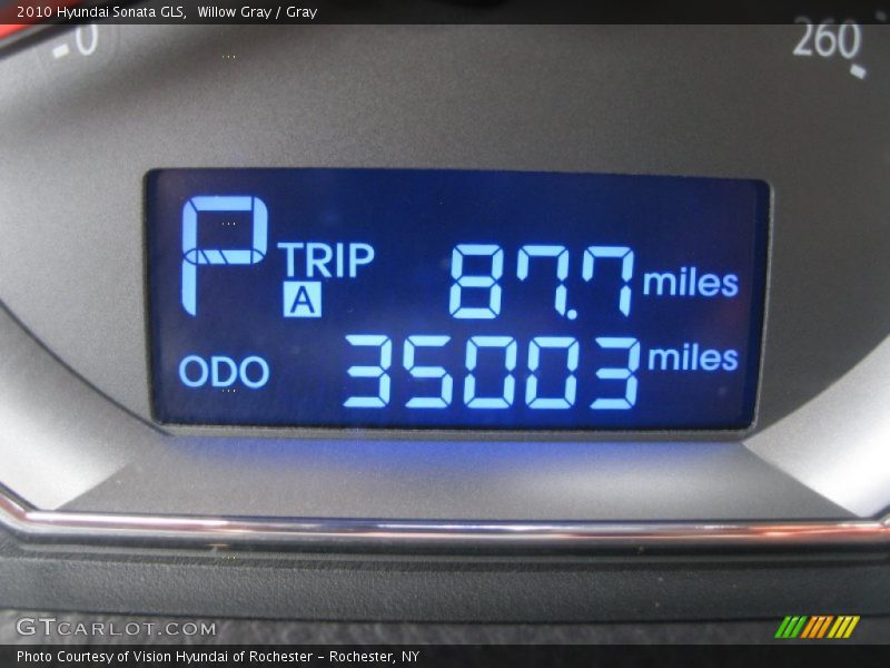 Willow Gray / Gray 2010 Hyundai Sonata GLS