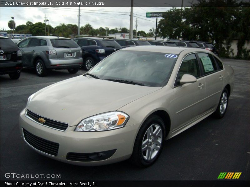 Gold Mist Metallic / Neutral 2011 Chevrolet Impala LT