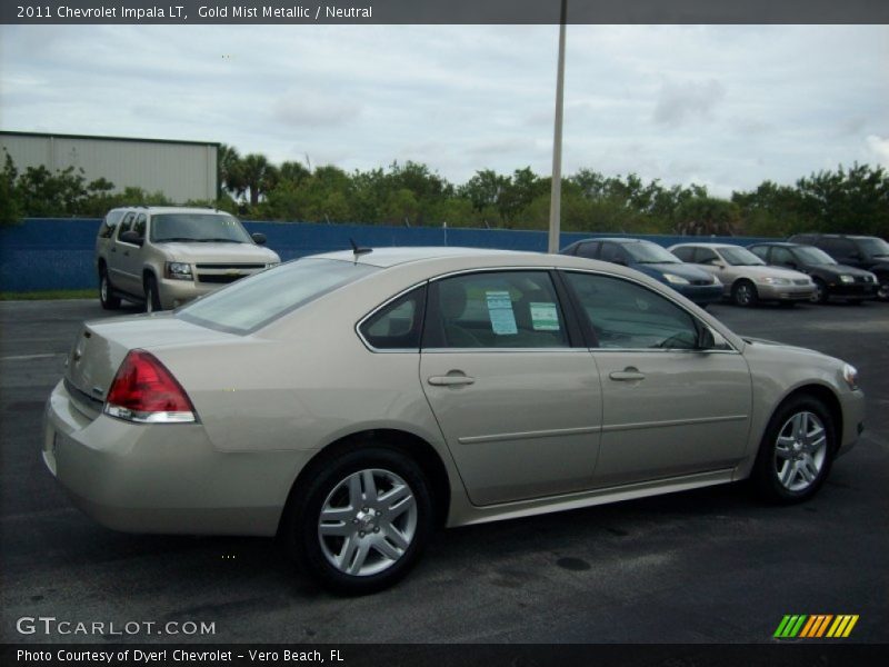 Gold Mist Metallic / Neutral 2011 Chevrolet Impala LT