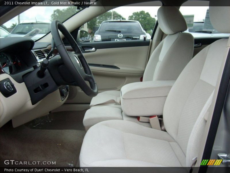 Gold Mist Metallic / Neutral 2011 Chevrolet Impala LT