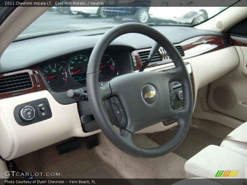 Gold Mist Metallic / Neutral 2011 Chevrolet Impala LT