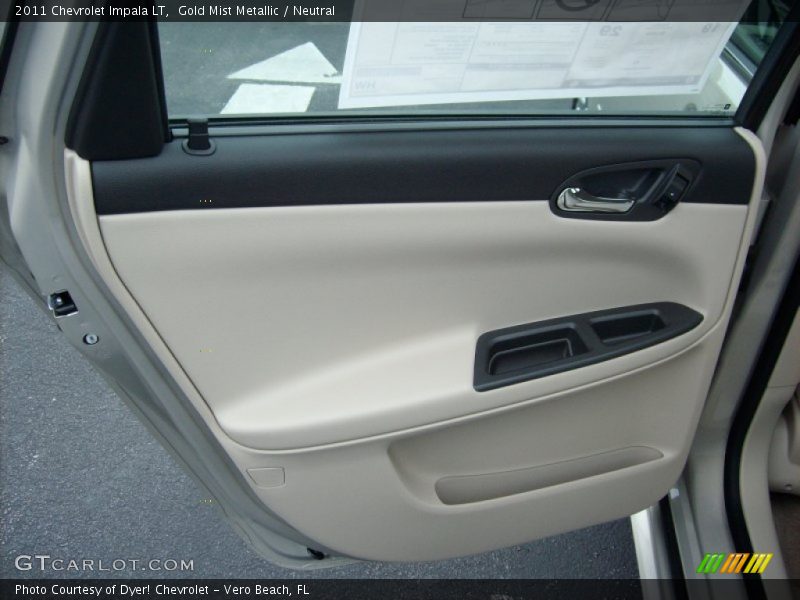 Gold Mist Metallic / Neutral 2011 Chevrolet Impala LT