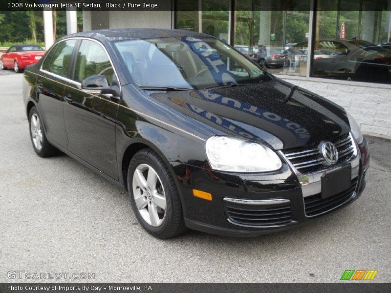 Black / Pure Beige 2008 Volkswagen Jetta SE Sedan
