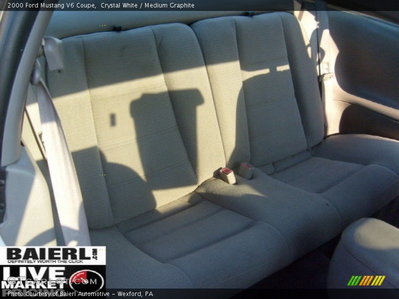 Crystal White / Medium Graphite 2000 Ford Mustang V6 Coupe