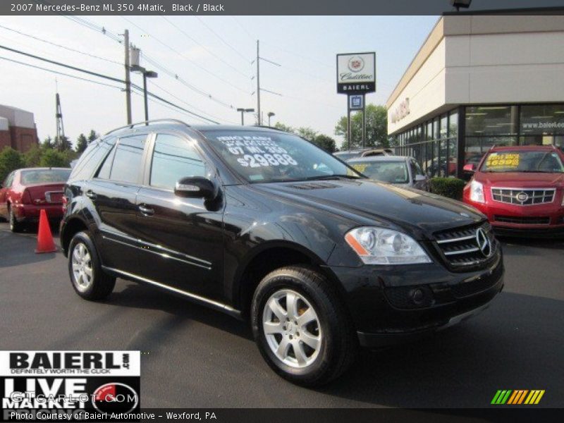 Black / Black 2007 Mercedes-Benz ML 350 4Matic