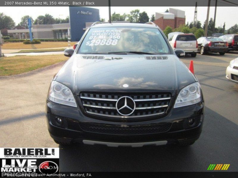 Black / Black 2007 Mercedes-Benz ML 350 4Matic
