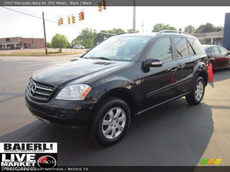 Black / Black 2007 Mercedes-Benz ML 350 4Matic