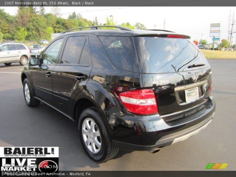 Black / Black 2007 Mercedes-Benz ML 350 4Matic