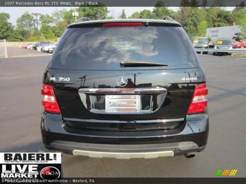 Black / Black 2007 Mercedes-Benz ML 350 4Matic