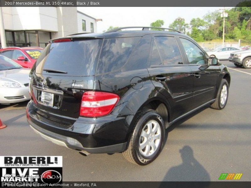 Black / Black 2007 Mercedes-Benz ML 350 4Matic