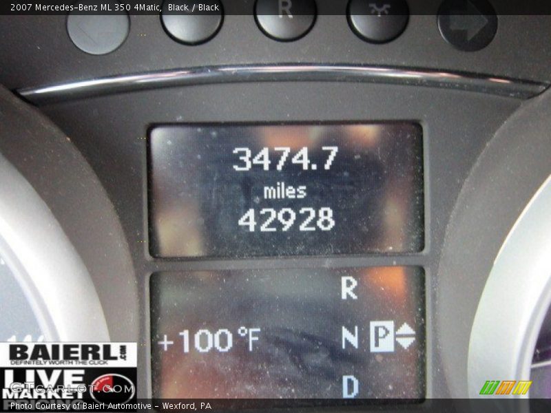 Black / Black 2007 Mercedes-Benz ML 350 4Matic