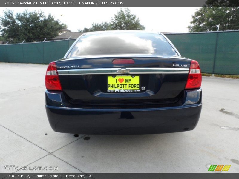 Dark Blue Metallic / Titanium Gray 2006 Chevrolet Malibu LS Sedan