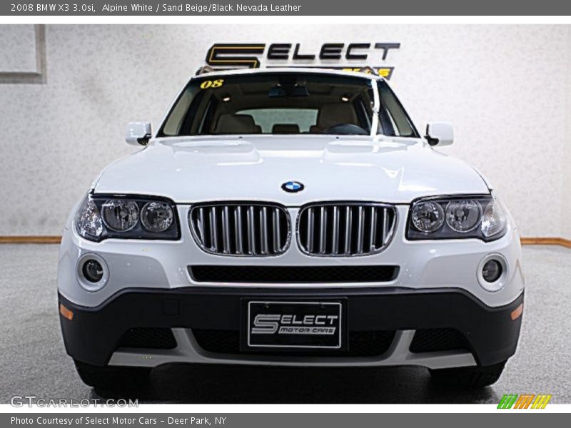 Alpine White / Sand Beige/Black Nevada Leather 2008 BMW X3 3.0si