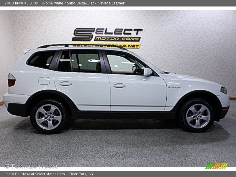 Alpine White / Sand Beige/Black Nevada Leather 2008 BMW X3 3.0si