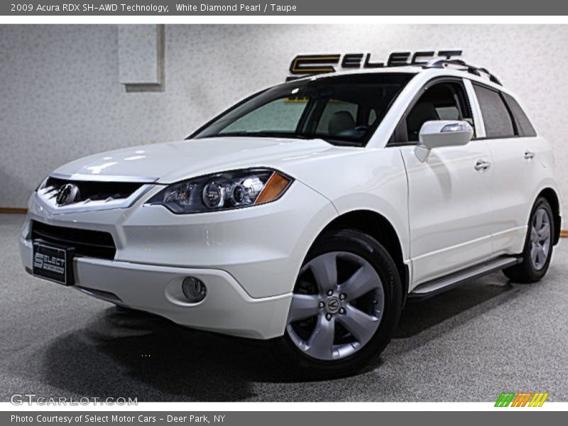 White Diamond Pearl / Taupe 2009 Acura RDX SH-AWD Technology