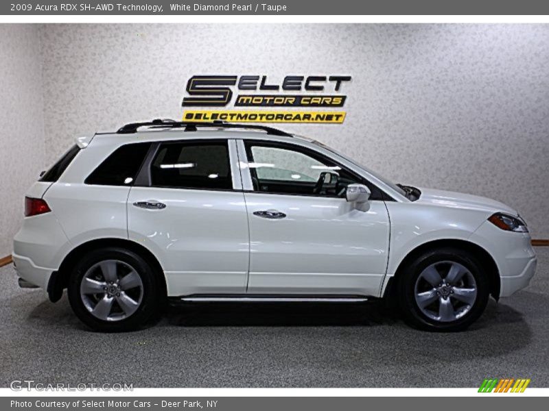 White Diamond Pearl / Taupe 2009 Acura RDX SH-AWD Technology