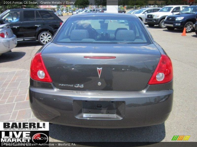 Granite Metallic / Ebony 2006 Pontiac G6 Sedan