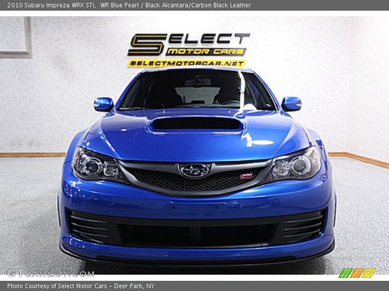 WR Blue Pearl / Black Alcantara/Carbon Black Leather 2010 Subaru Impreza WRX STi