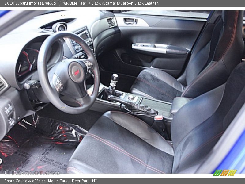 WR Blue Pearl / Black Alcantara/Carbon Black Leather 2010 Subaru Impreza WRX STi