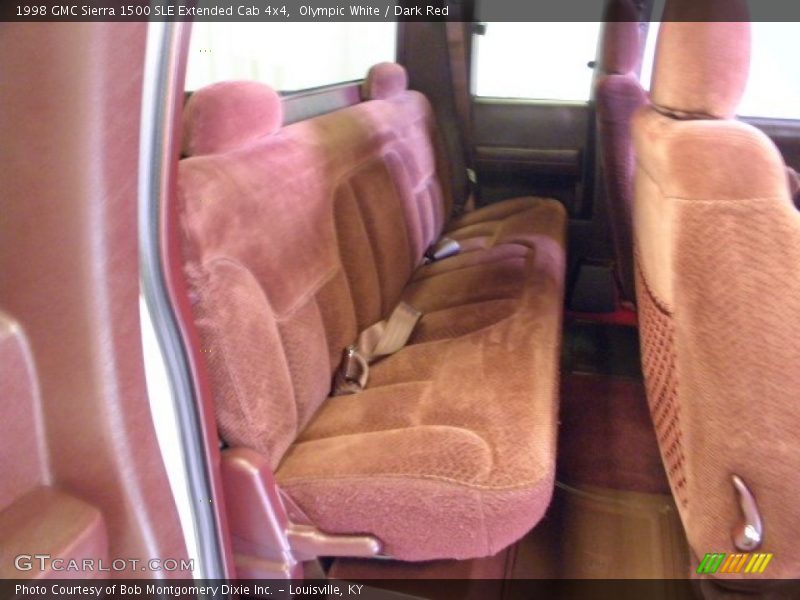 Olympic White / Dark Red 1998 GMC Sierra 1500 SLE Extended Cab 4x4