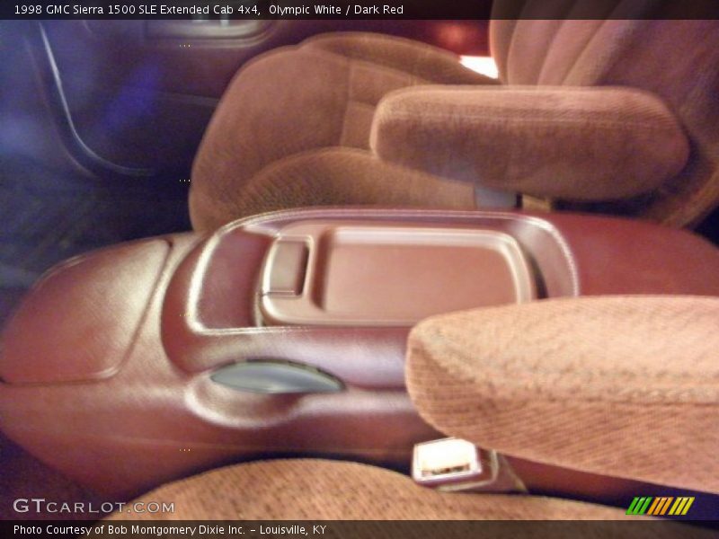 Olympic White / Dark Red 1998 GMC Sierra 1500 SLE Extended Cab 4x4