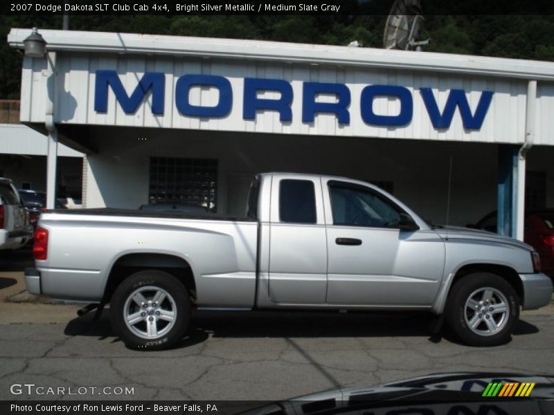 Bright Silver Metallic / Medium Slate Gray 2007 Dodge Dakota SLT Club Cab 4x4