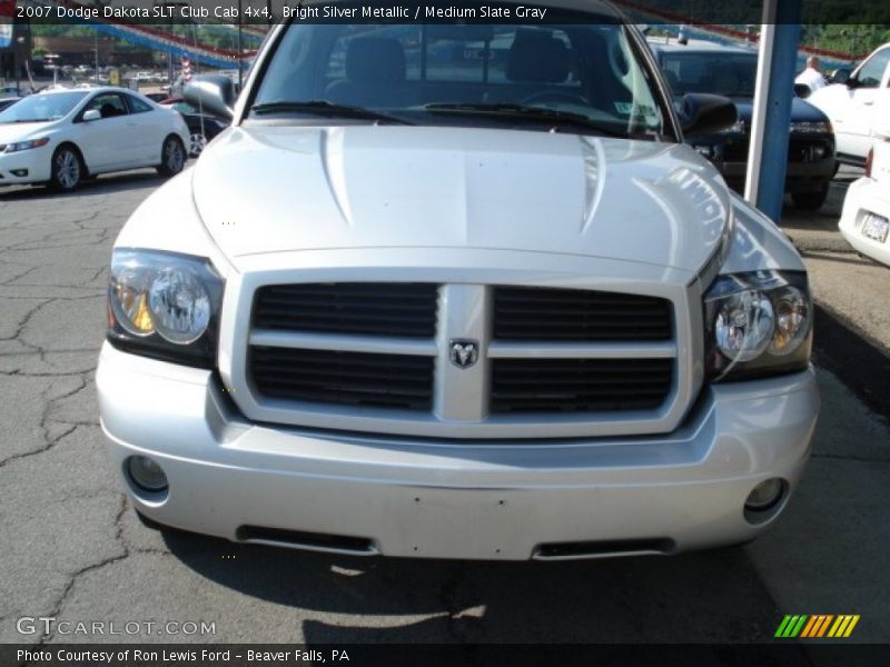 Bright Silver Metallic / Medium Slate Gray 2007 Dodge Dakota SLT Club Cab 4x4