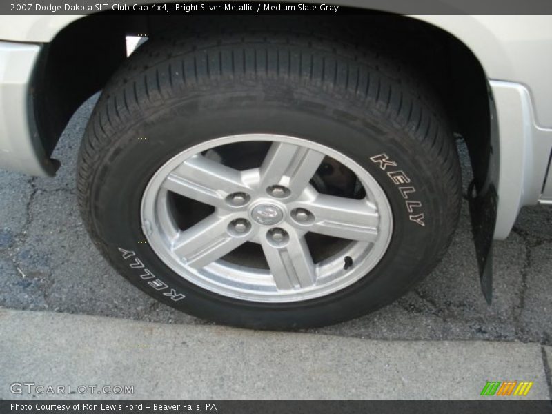Bright Silver Metallic / Medium Slate Gray 2007 Dodge Dakota SLT Club Cab 4x4