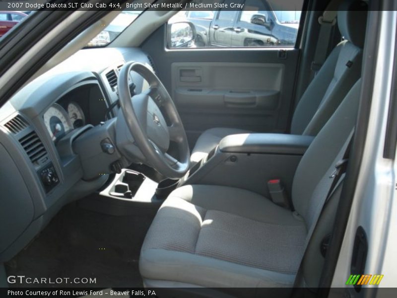 Bright Silver Metallic / Medium Slate Gray 2007 Dodge Dakota SLT Club Cab 4x4