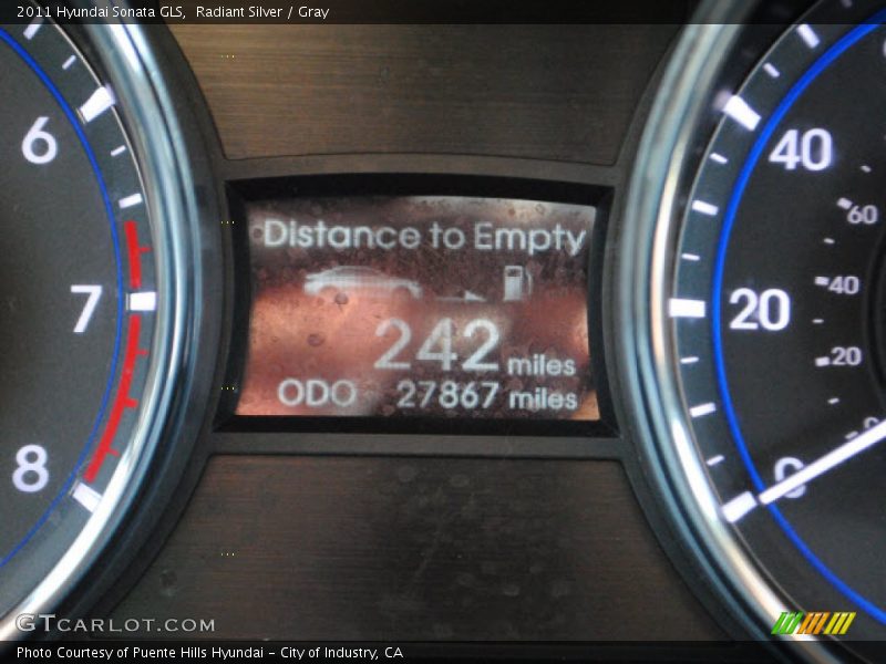Radiant Silver / Gray 2011 Hyundai Sonata GLS