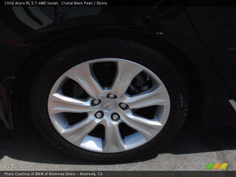 Crystal Black Pearl / Ebony 2009 Acura RL 3.7 AWD Sedan