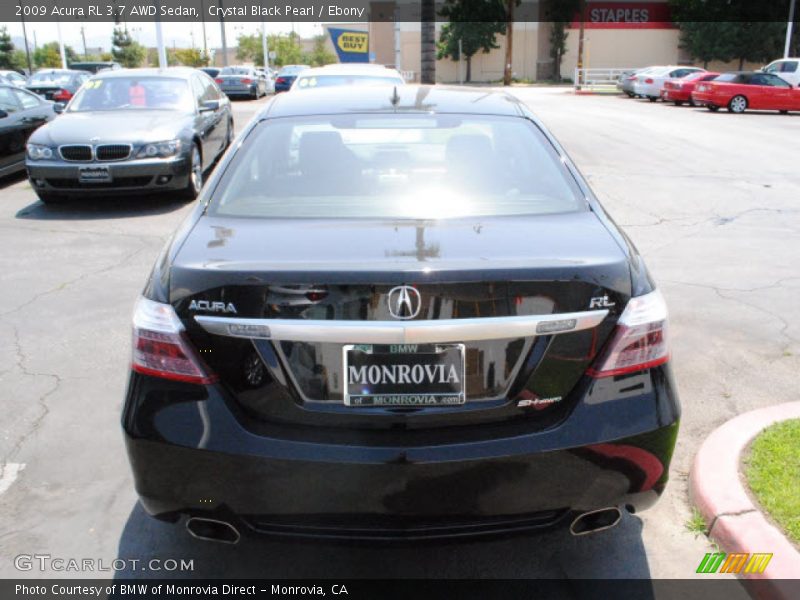 Crystal Black Pearl / Ebony 2009 Acura RL 3.7 AWD Sedan