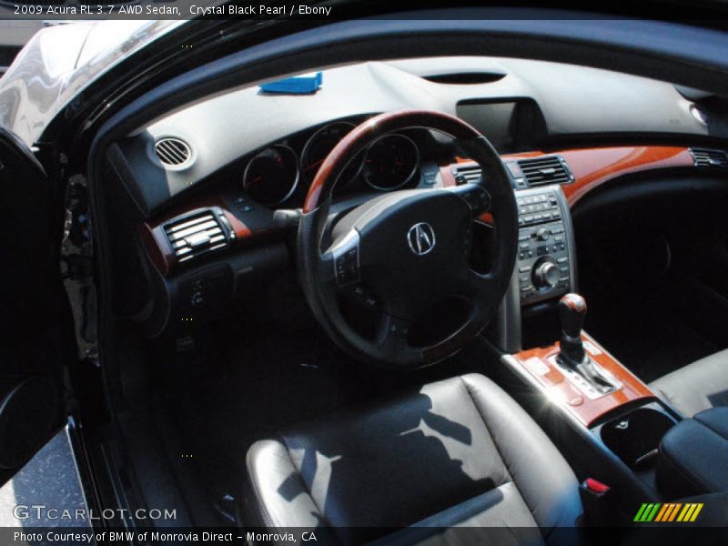 Crystal Black Pearl / Ebony 2009 Acura RL 3.7 AWD Sedan