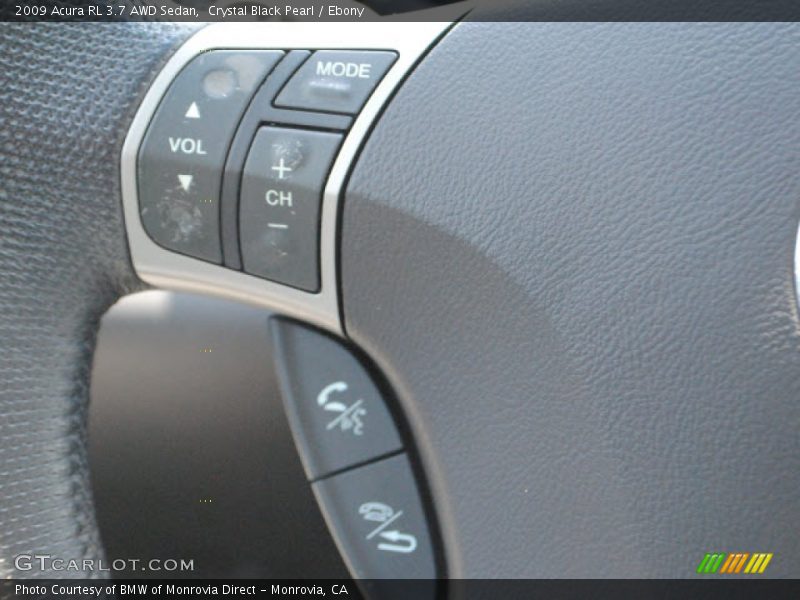 Controls of 2009 RL 3.7 AWD Sedan