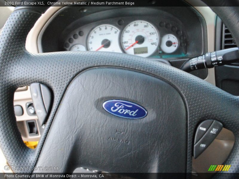 Chrome Yellow Metallic / Medium Parchment Beige 2001 Ford Escape XLS