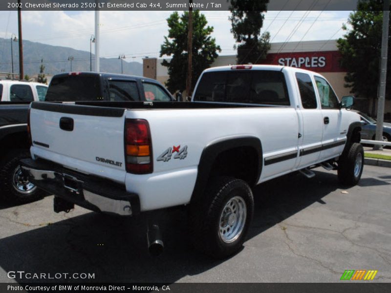 Summit White / Tan 2002 Chevrolet Silverado 2500 LT Extended Cab 4x4