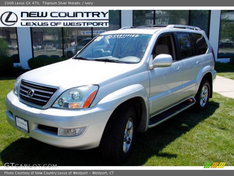 Titanium Silver Metallic / Ivory 2008 Lexus GX 470