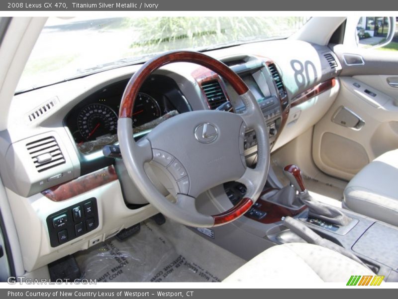 Titanium Silver Metallic / Ivory 2008 Lexus GX 470