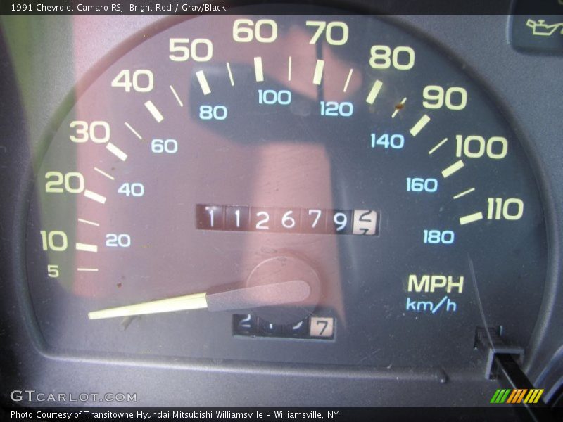 Bright Red / Gray/Black 1991 Chevrolet Camaro RS